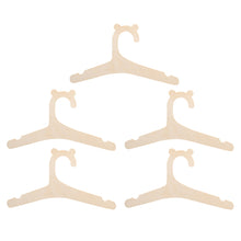 Load image into Gallery viewer, 5pcs Baby Wooden Hanger Cute Cartoon Bear Clothes Rack Girls Kids Clothing Rack Clothes Hanger Organizer