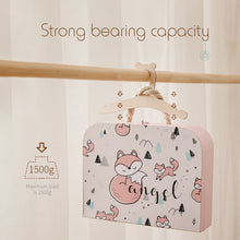 Load image into Gallery viewer, 5pcs Baby Wooden Hanger Cute Cartoon Bear Clothes Rack Girls Kids Clothing Rack Clothes Hanger Organizer