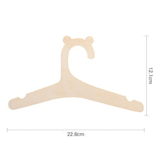 Load image into Gallery viewer, 5pcs Baby Wooden Hanger Cute Cartoon Bear Clothes Rack Girls Kids Clothing Rack Clothes Hanger Organizer
