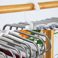 Load image into Gallery viewer, 5 in 1 Pants Hanger Trouser Organizer Clother Hanger Closet Storage Multifunction Shelves Organizer Stainless Steel Trouser Hangers