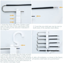 Load image into Gallery viewer, 5 in 1 Pants Hanger Trouser Organizer Clother Hanger Closet Storage Multifunction Shelves Organizer Stainless Steel Trouser Hangers
