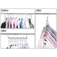 Load image into Gallery viewer, Stainless Steel Hanger Organizer Clothes Rack Storage Hook Tool Closet Space Saving Organizer Shelf Tool