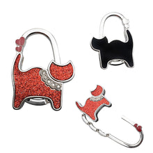 Load image into Gallery viewer, Portable Folding Handbag Hook Holder Purse Hanger Table Edge Hanging Hooks for Handbag Decoration Students Bag Organizer