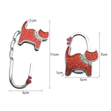Load image into Gallery viewer, Portable Folding Handbag Hook Holder Purse Hanger Table Edge Hanging Hooks for Handbag Decoration Students Bag Organizer