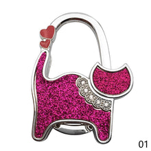 Load image into Gallery viewer, Portable Folding Handbag Hook Holder Purse Hanger Table Edge Hanging Hooks for Handbag Decoration Students Bag Organizer