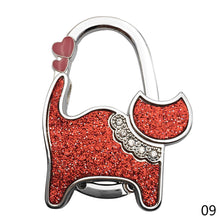 Load image into Gallery viewer, Portable Folding Handbag Hook Holder Purse Hanger Table Edge Hanging Hooks for Handbag Decoration Students Bag Organizer