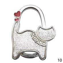 Load image into Gallery viewer, Portable Folding Handbag Hook Holder Purse Hanger Table Edge Hanging Hooks for Handbag Decoration Students Bag Organizer