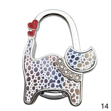Load image into Gallery viewer, Portable Folding Handbag Hook Holder Purse Hanger Table Edge Hanging Hooks for Handbag Decoration Students Bag Organizer