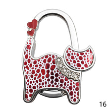 Load image into Gallery viewer, Portable Folding Handbag Hook Holder Purse Hanger Table Edge Hanging Hooks for Handbag Decoration Students Bag Organizer