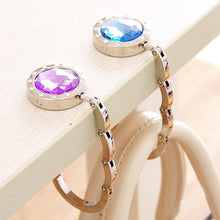 Load image into Gallery viewer, Portable Folding Handbag Hook Holder Purse Hanger Table Edge Hanging Hooks for Handbag Decoration Students Bag Organizer