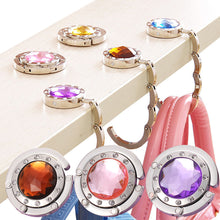Load image into Gallery viewer, Portable Folding Handbag Hook Holder Purse Hanger Table Edge Hanging Hooks for Handbag Decoration Students Bag Organizer
