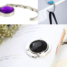 Load image into Gallery viewer, Portable Folding Handbag Hook Holder Purse Hanger Table Edge Hanging Hooks for Handbag Decoration Students Bag Organizer