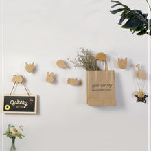 Load image into Gallery viewer, Cute Cartoon Wood Hook Kids Room Mounted Hook Towels Coat Bags Clothes Storage Hook Self Adhesive Wall Hanger Mounted Children Room Storage Rack