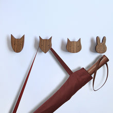 Load image into Gallery viewer, Cute Cartoon Wood Hook Kids Room Mounted Hook Towels Coat Bags Clothes Storage Hook Self Adhesive Wall Hanger Mounted Children Room Storage Rack