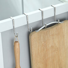 Load image into Gallery viewer, S Type 304 Stainless Steel Door Hanger Hook Over Cabinet Draw Hook Kitchen Bathroom Towel Hanger Holder Bedroom Closet Over Rack