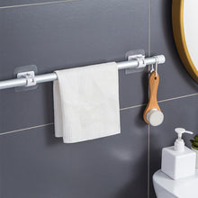 Load image into Gallery viewer, 2pcs/set Self Adhesive Curtain Rod Bracket Holder Bathroom Towels Self Holder Kitchen Rod Hanging Clip Wall Hooks Punch Free Holder Clips