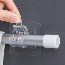 Load image into Gallery viewer, 2pcs/set Self Adhesive Curtain Rod Bracket Holder Bathroom Towels Self Holder Kitchen Rod Hanging Clip Wall Hooks Punch Free Holder Clips