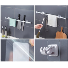 Load image into Gallery viewer, 2pcs/set Self Adhesive Curtain Rod Bracket Holder Bathroom Towels Self Holder Kitchen Rod Hanging Clip Wall Hooks Punch Free Holder Clips
