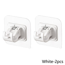 Load image into Gallery viewer, 2pcs/set Self Adhesive Curtain Rod Bracket Holder Bathroom Towels Self Holder Kitchen Rod Hanging Clip Wall Hooks Punch Free Holder Clips