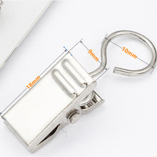 Load image into Gallery viewer, 20PCS/Set Window Curtain Metal Steel Hook Clips Shower Curtain Alligator Clips Tapestry Anti Slip Crocodile Clips