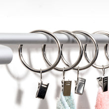 Load image into Gallery viewer, 5PCS/Set Openable Window Curtain Ring Hook with Clips Detachable Strong Iron Shower Curtain Alligator Clips with Rock Ring Tapestry Anti Slip Crocodile Clips