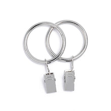 Load image into Gallery viewer, 5PCS/Set Openable Window Curtain Ring Hook with Clips Detachable Strong Iron Shower Curtain Alligator Clips with Rock Ring Tapestry Anti Slip Crocodile Clips