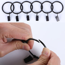 Load image into Gallery viewer, 5PCS/Set Openable Window Curtain Ring Hook with Clips Detachable Strong Iron Shower Curtain Alligator Clips with Rock Ring Tapestry Anti Slip Crocodile Clips