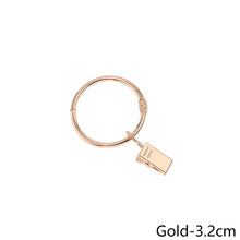 Load image into Gallery viewer, 5PCS/Set Openable Window Curtain Ring Hook with Clips Detachable Strong Iron Shower Curtain Alligator Clips with Rock Ring Tapestry Anti Slip Crocodile Clips