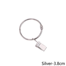Load image into Gallery viewer, 5PCS/Set Openable Window Curtain Ring Hook with Clips Detachable Strong Iron Shower Curtain Alligator Clips with Rock Ring Tapestry Anti Slip Crocodile Clips