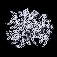 Load image into Gallery viewer, 100pcs Curtain Hanging Hooks Ring Window Curtain Curly Hooks White Plastic Curtain Hanger Hook