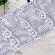 Load image into Gallery viewer, 100pcs Curtain Hanging Hooks Ring Window Curtain Curly Hooks White Plastic Curtain Hanger Hook