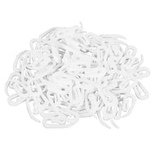 Load image into Gallery viewer, 100pcs Curtain Hanging Hooks Ring Window Curtain Curly Hooks White Plastic Curtain Hanger Hook