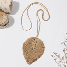 Load image into Gallery viewer, Curtain Tieback Bohemia Handmade Leaf Curtain Tie Hook Holder Boho Macrame For Living Room Window Curtain