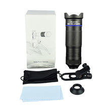 Load image into Gallery viewer, Phone Camera Lens 36X Telephoto 4in1 Telecope Zoom Macro Fisheye Wide Angel Lens Kit For Cellphone iPhone Samsung Xiaomi Huawei