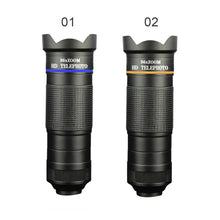 Load image into Gallery viewer, Phone Camera Lens 36X Telephoto 4in1 Telecope Zoom Macro Fisheye Wide Angel Lens Kit For Cellphone iPhone Samsung Xiaomi Huawei