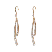 Load image into Gallery viewer, Korea S925 Silver Needle Rhinestone Cross Tassel Earrings For Women Jewelry Gift