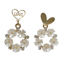 Load image into Gallery viewer, Korea Women S925 Silver Needl Flower Heart Earrings Earring Jewelry Gift