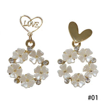 Load image into Gallery viewer, Korea Women S925 Silver Needl Flower Heart Earrings Earring Jewelry Gift
