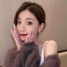 Load image into Gallery viewer, Korean S925 Silver Needle Diamond Inlaid Heart Earrings Ear Stud for Women Accessories