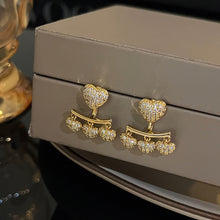 Load image into Gallery viewer, Korean S925 Silver Needle Diamond Inlaid Heart Earrings Ear Stud for Women Accessories
