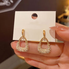 Load image into Gallery viewer, Luxury 925 Silver Needle Korea Pearl Geometric Earrings for Women Jewelry Gift
