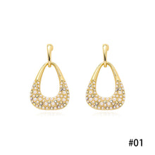 Load image into Gallery viewer, Luxury 925 Silver Needle Korea Pearl Geometric Earrings for Women Jewelry Gift