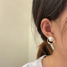 Load image into Gallery viewer, 925 Silver Needle Korea Pearl Earrings Geometric Earring Women Jewelry