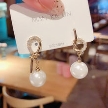 Load image into Gallery viewer, 925 Silver Needle Korea Knotted Pearl Earrings Unique Degisn for Women Jewelry