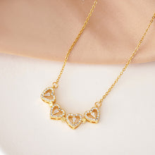 Load image into Gallery viewer, Fashion 2 In 1 Removable Heart Necklacec Rhinestone Four Leaf Clover Clavicle Chain Choker Women Jewelry Accessories