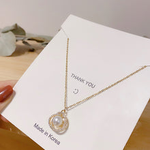 Load image into Gallery viewer, Korean Baroque Pearl Necklace Multi-layer Winding Diamond Clavicle Chain