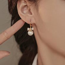 Load image into Gallery viewer, Korean Women Crystal Opal Bow Rhinestone Earrings for Jewelry Gift