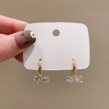 Load image into Gallery viewer, Korean Women Heart Bow Rhinestone Earrings Earring for Jewelry Gift