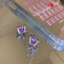 Load image into Gallery viewer, Korean Long Tassel Purple Rhinestone Zircon Earrings for Women Fashion Jewelry