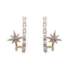 Load image into Gallery viewer, Korean Starburst Rhinestone Pearl Earrings Ear Stud Earring for Women Jewelry Gift